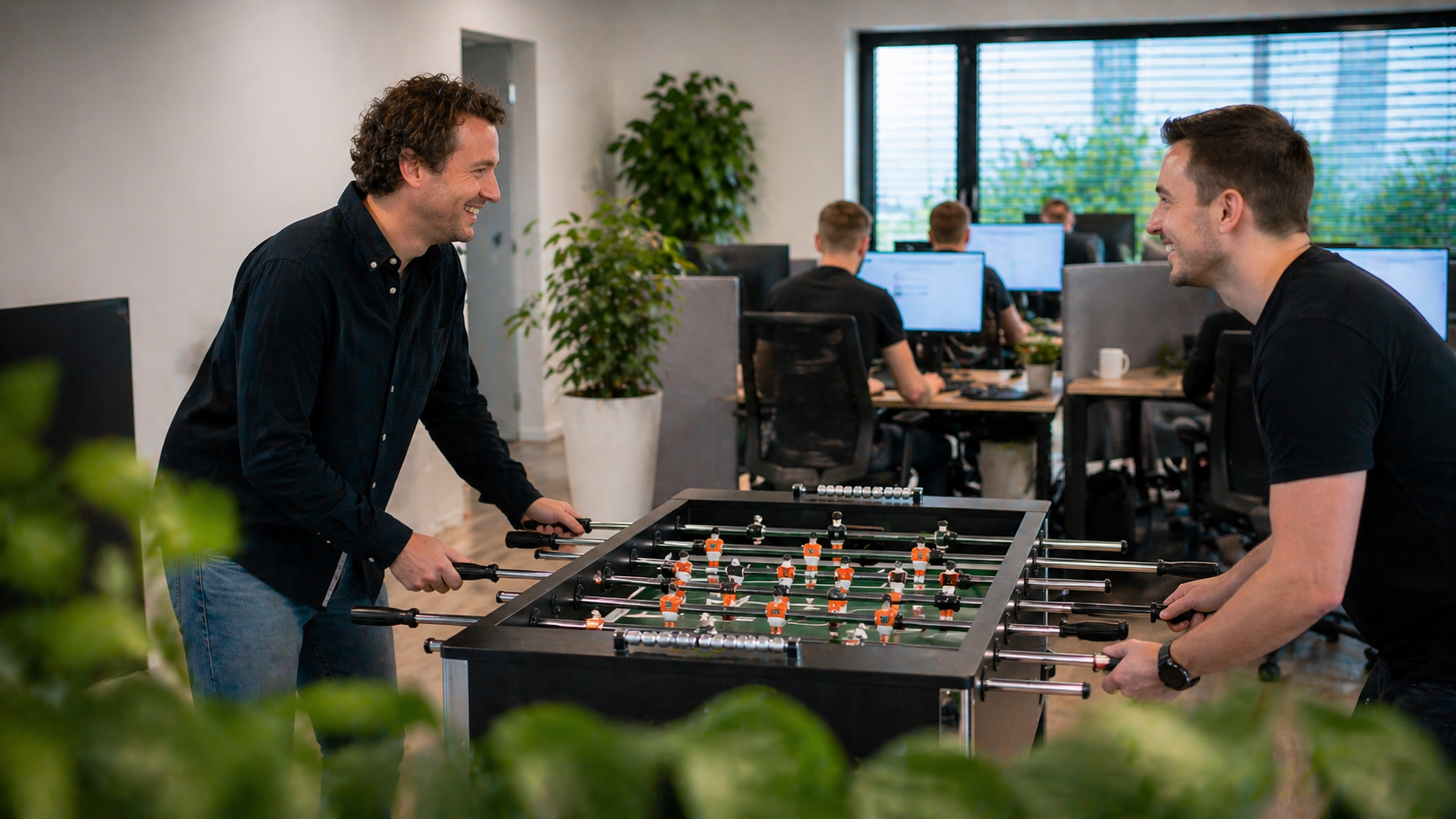 Ontspannen moment op kantoor